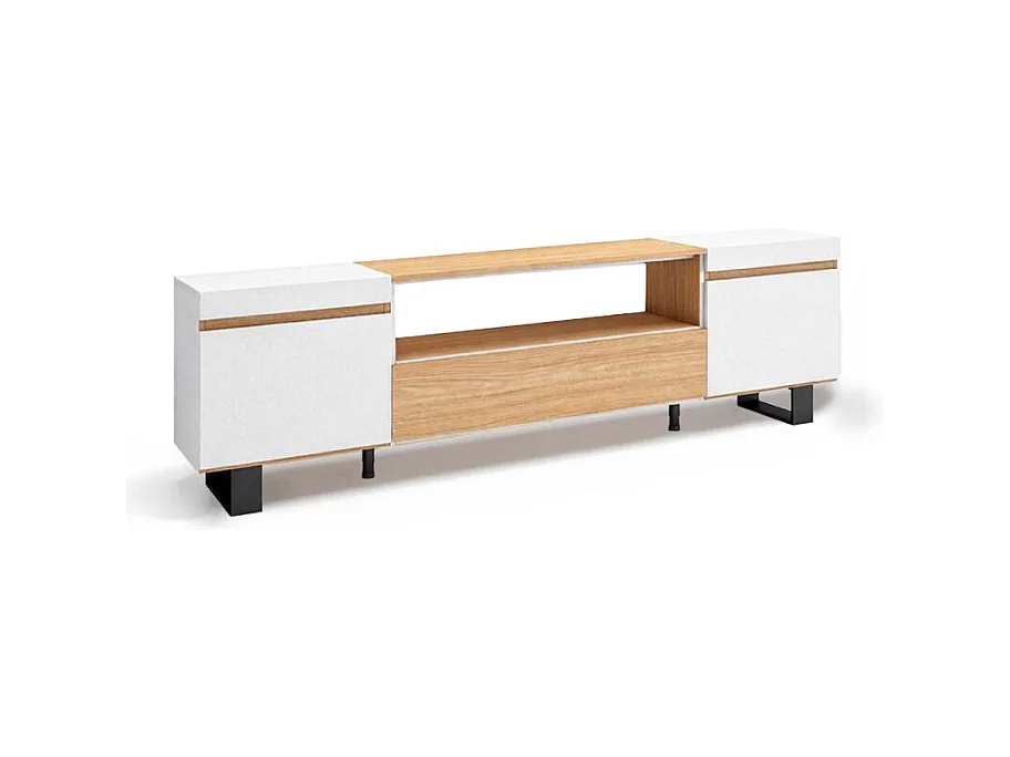 Mueble TV Kavos Up Roble Arena- Blanco