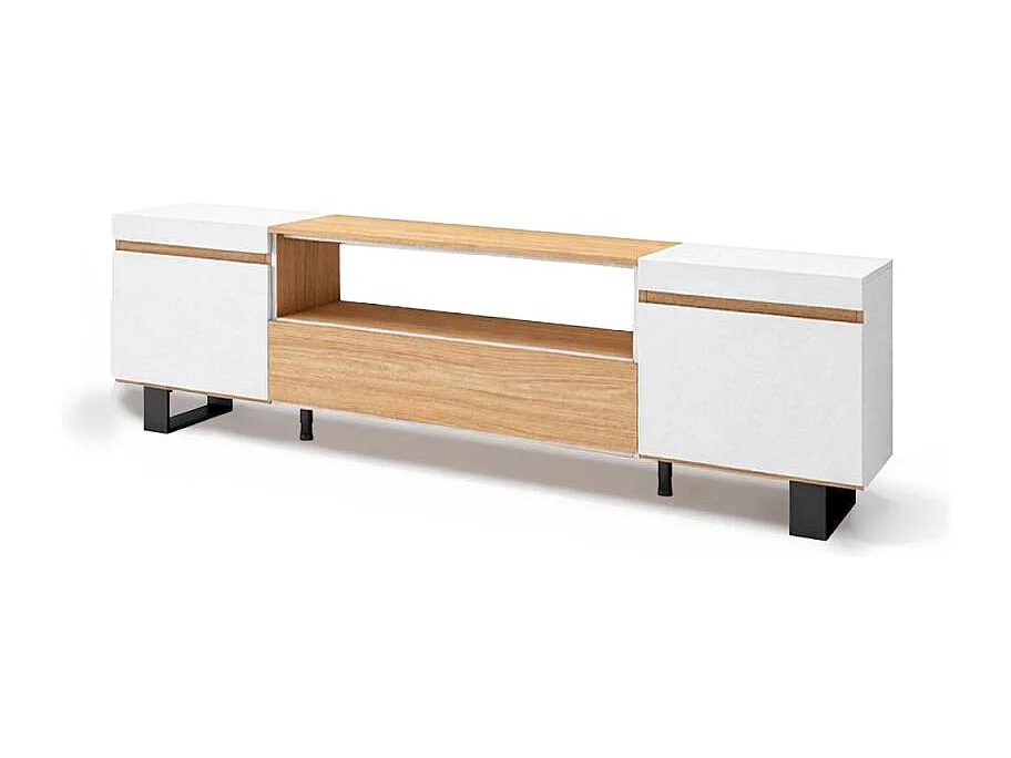 Mueble TV Kavos Up Roble Arena- Blanco