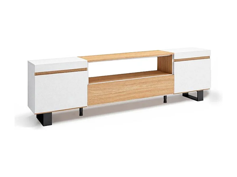 Mueble TV Kavos Up Roble Arena- Blanco