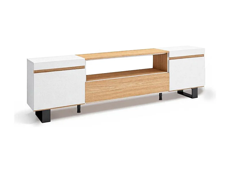 Mueble TV Kavos Up Roble Arena- Blanco