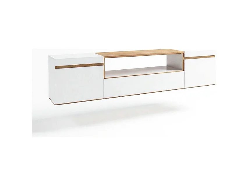 Mueble TV Kavos Wall Blanco - Roble Arena