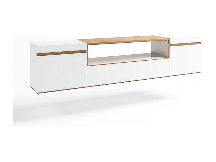 Mueble TV Kavos Wall Blanco - Roble Arena