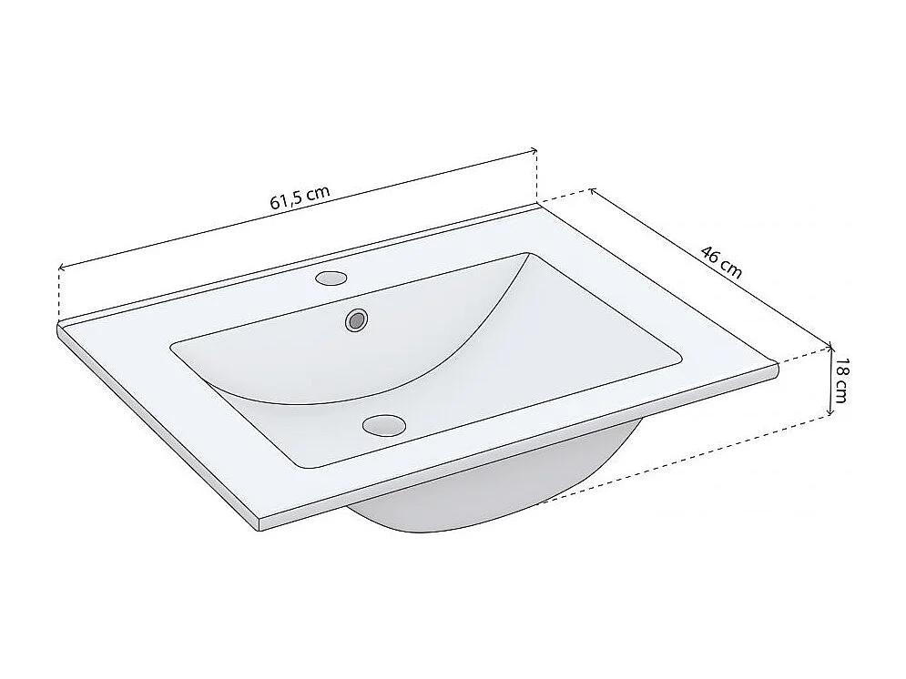 Lavabo Cerámico Volga Blanco