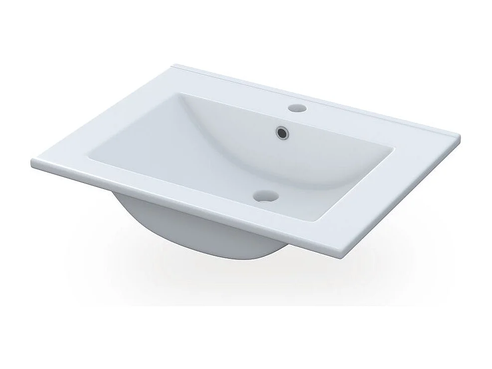Lavabo cerámico rectangular 60x45 cm Volga Blanco