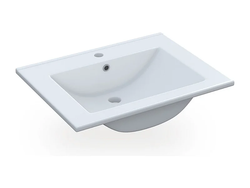 Lavabo cerámico rectangular 60x45 cm Volga