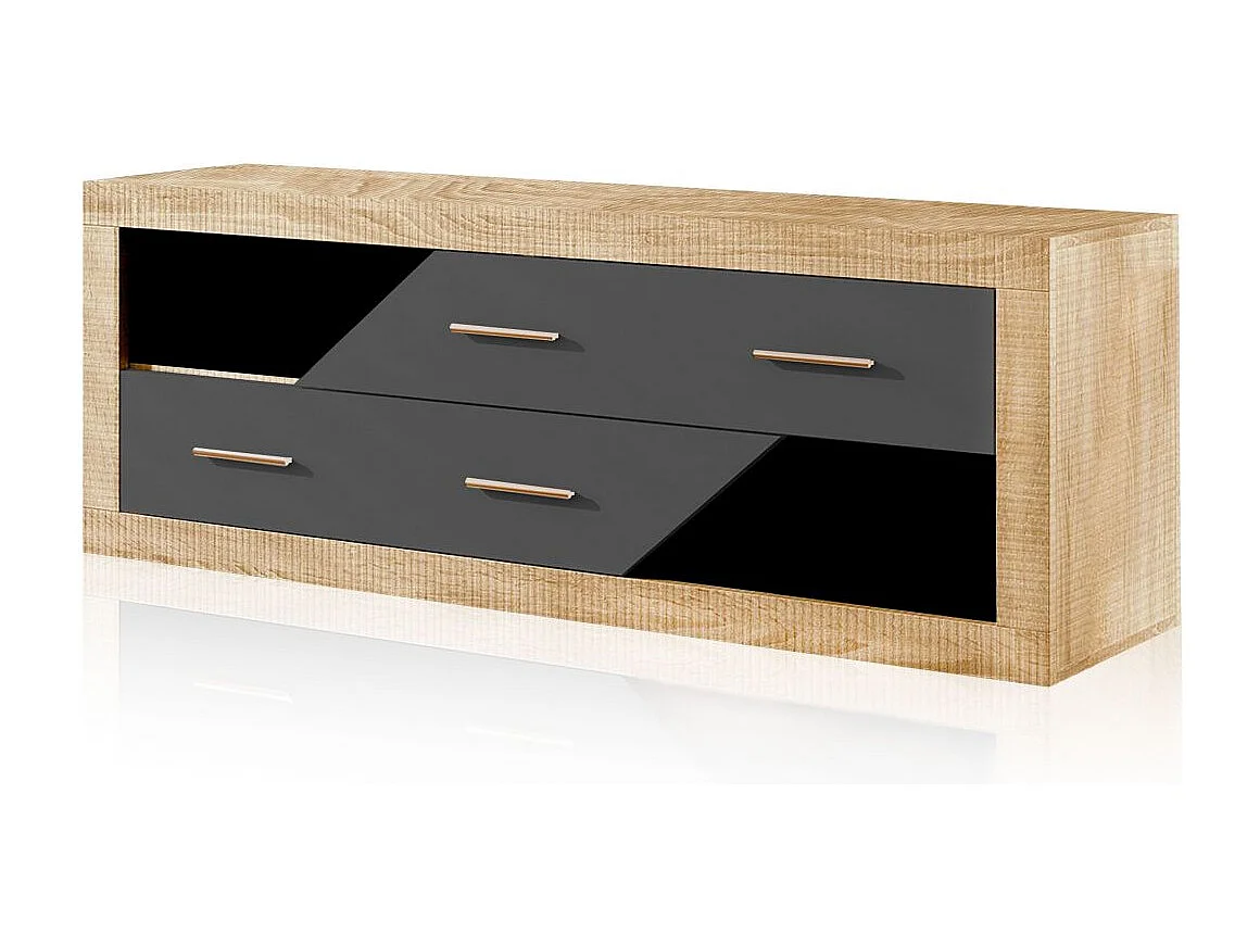 Módulo bajo Nuka 2 cajones Cambria - Grafito