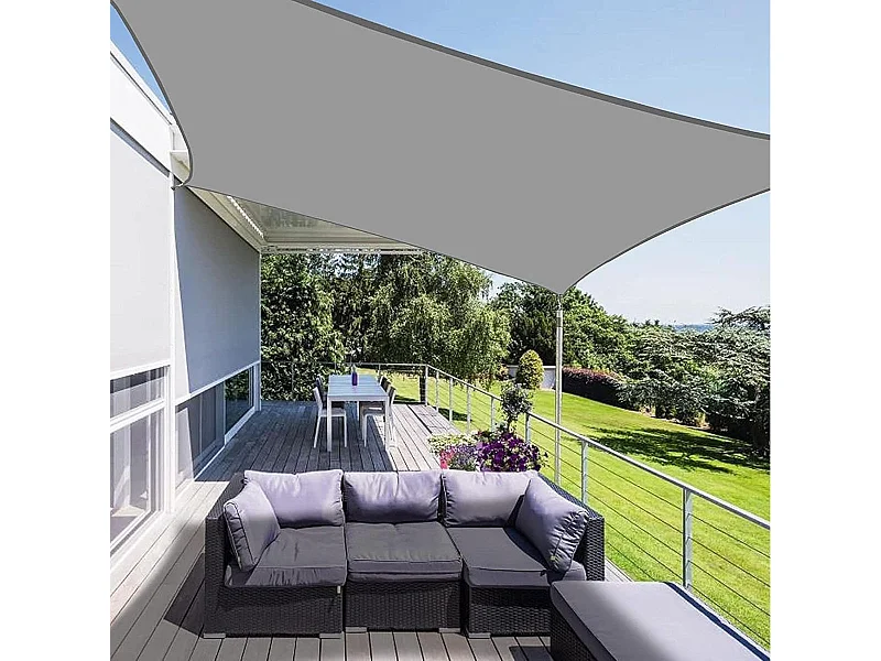Toldo vela rectangular gris 300x400 cm