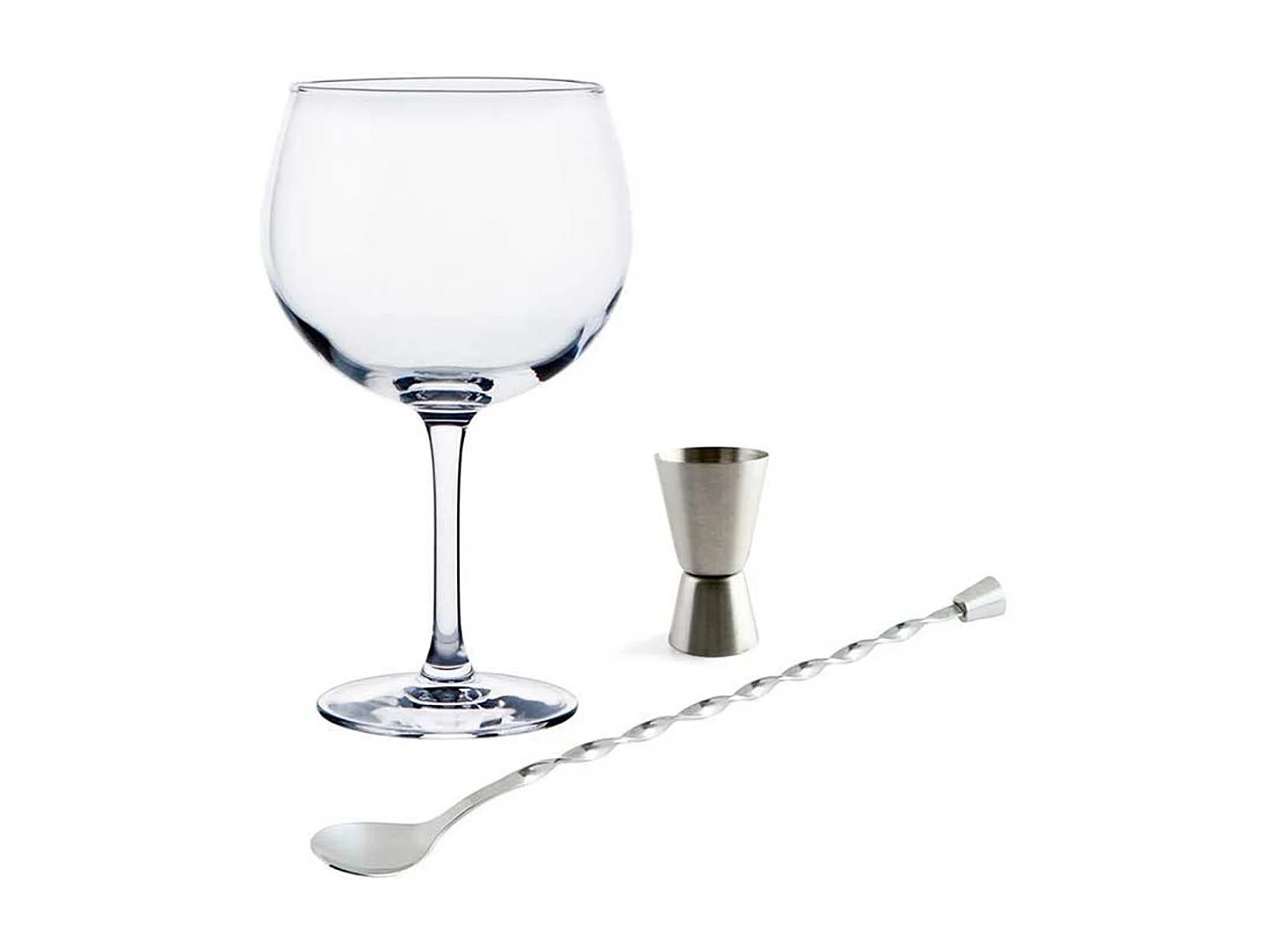 Set de 4 copas Fiesta Luminarc con cuchara mezcladora+medidor 71,5cl