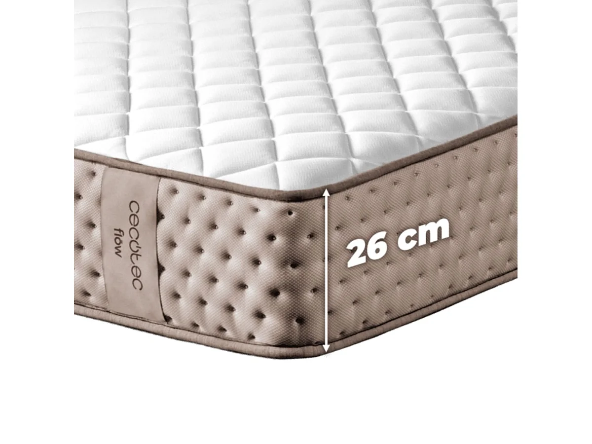 Colchón muelle ensacado Cecotec Flow 6790 Hybrid 7 zonas beige 135x190 cm