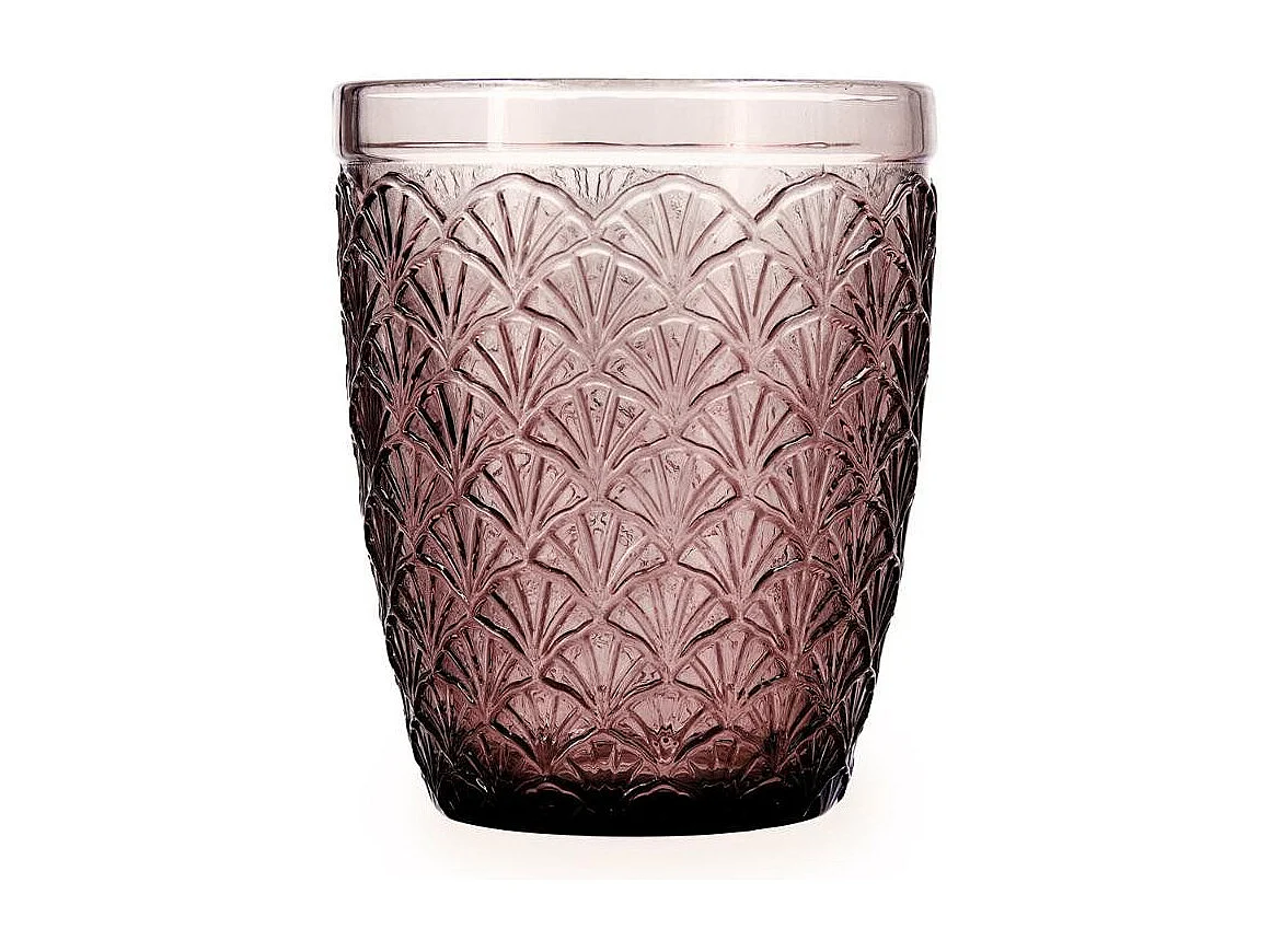 Pack de 6 vasos Rose Moon Bidasoa vidrio 29cl rosa