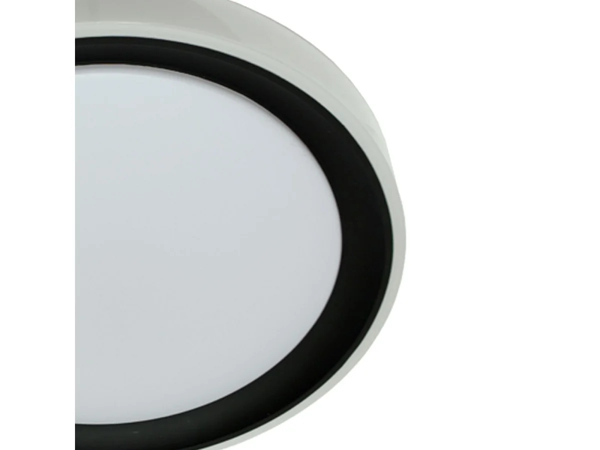 Plafón Kigali mini Bel Air 48W luz LED 4800 lm con mando regulador negro Ø40 cm