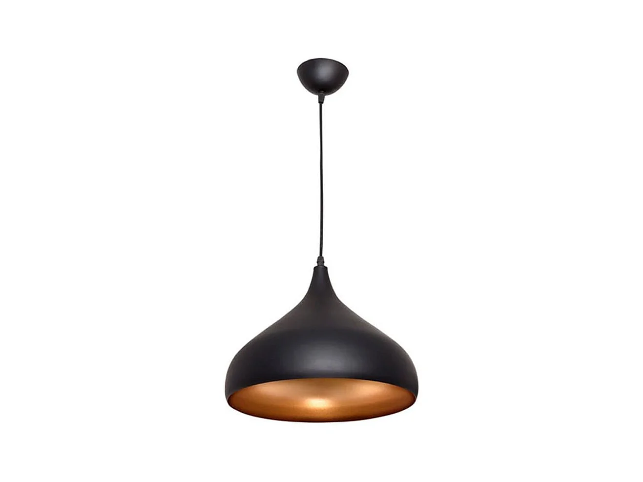 Lámpara de techo Bonn altura regulable negro/dorado Ø32x38-115 cm