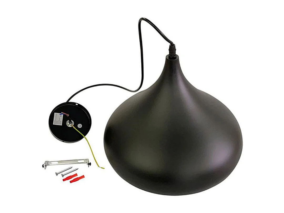 Lámpara de techo Bonn altura regulable negro/dorado Ø32x38-115 cm