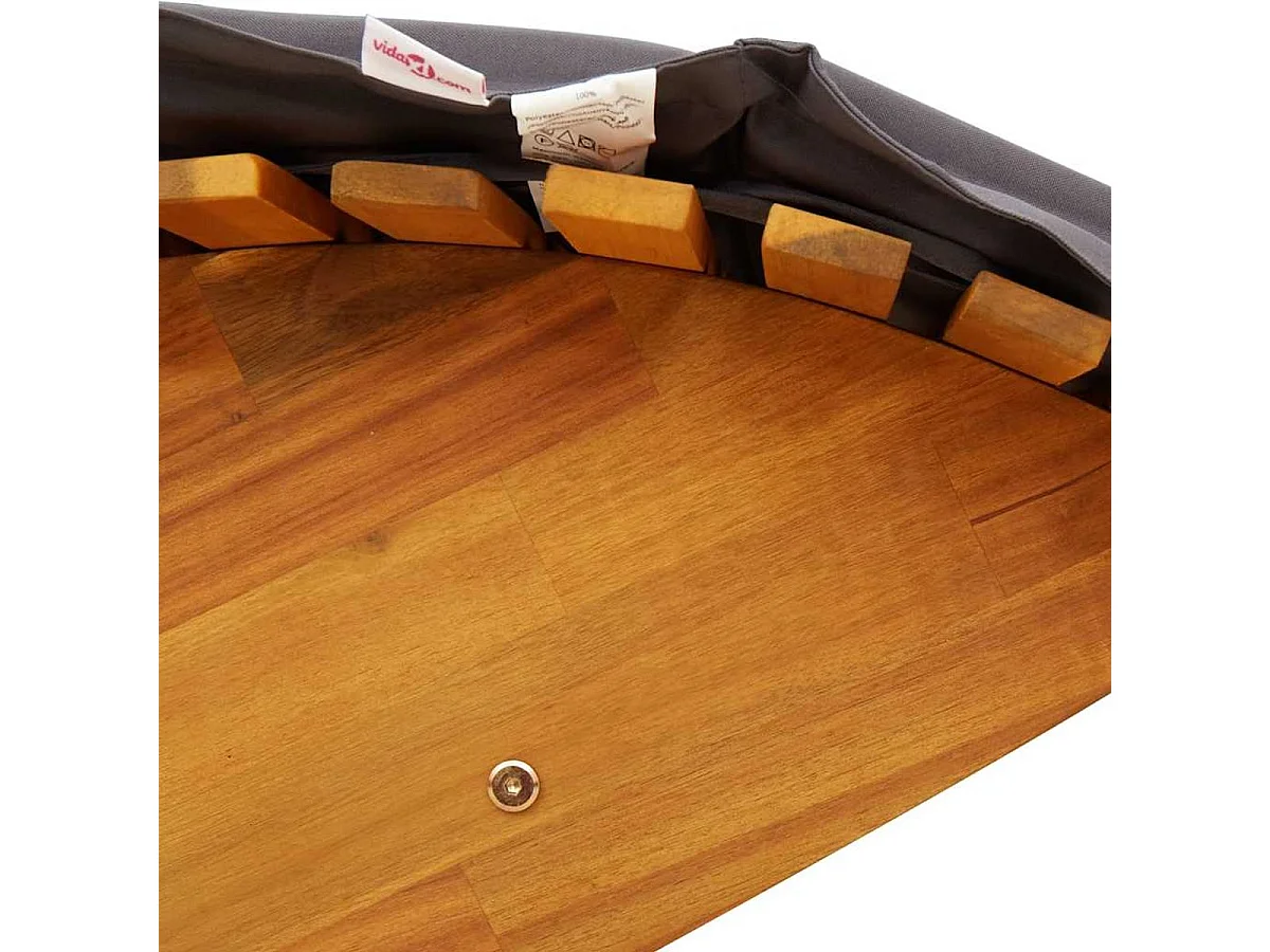 Tumbona mecedora Mazaneda madera de acacia gris oscuro 74x154x60 cm