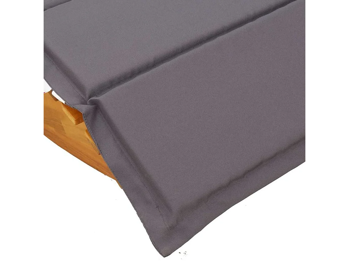 Tumbona mecedora Mazaneda madera de acacia gris oscuro 74x154x60 cm