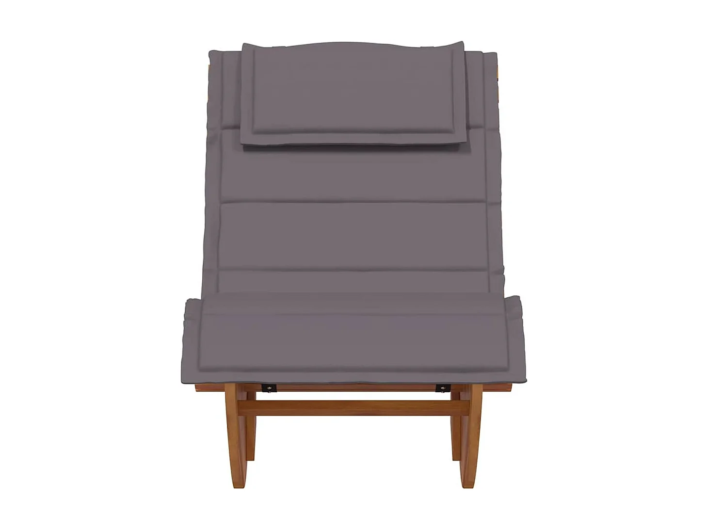 Tumbona mecedora Mazaneda madera de acacia gris oscuro 74x154x60 cm