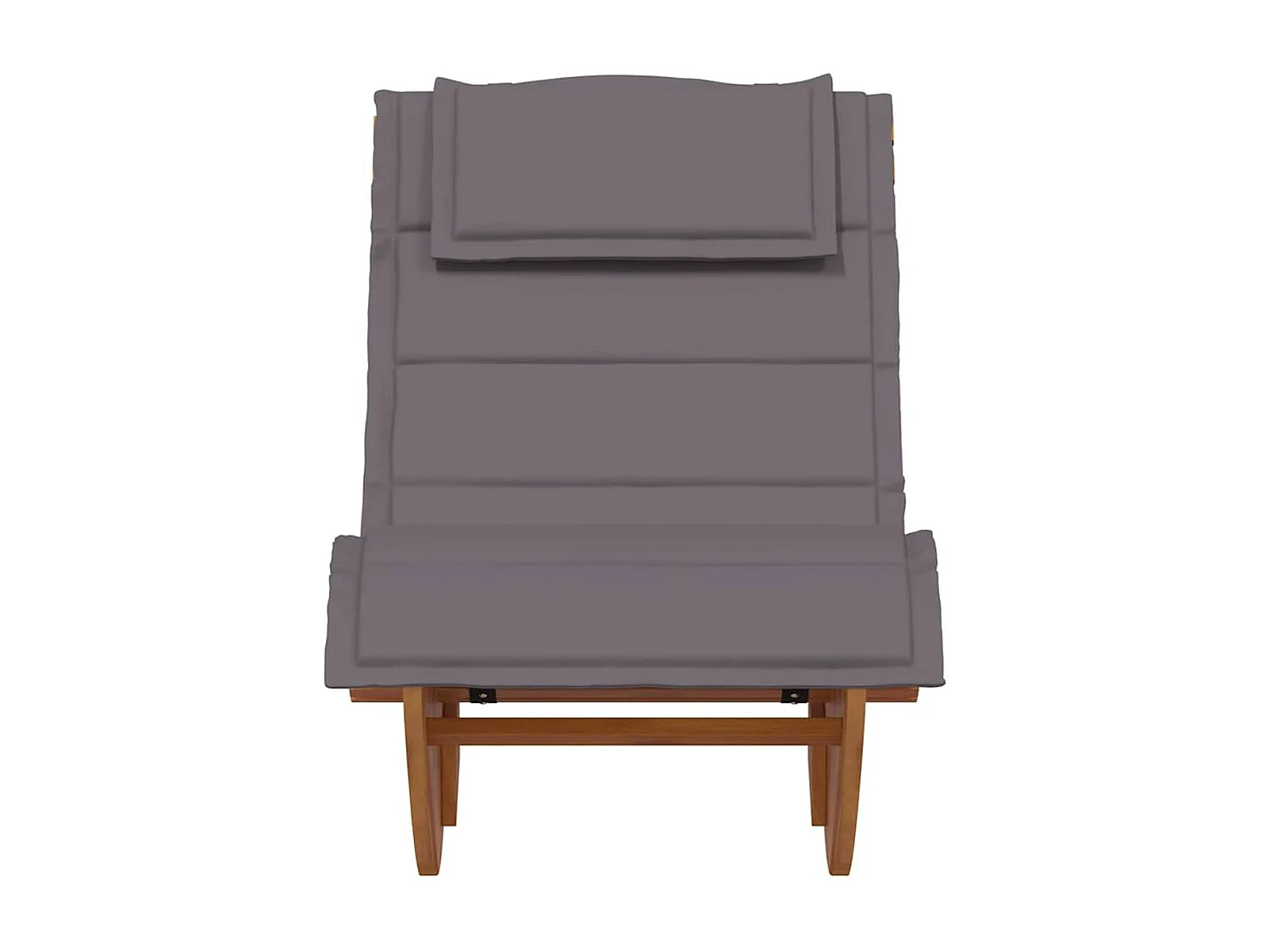 Tumbona mecedora Mazaneda madera de acacia gris oscuro 74x154x60 cm