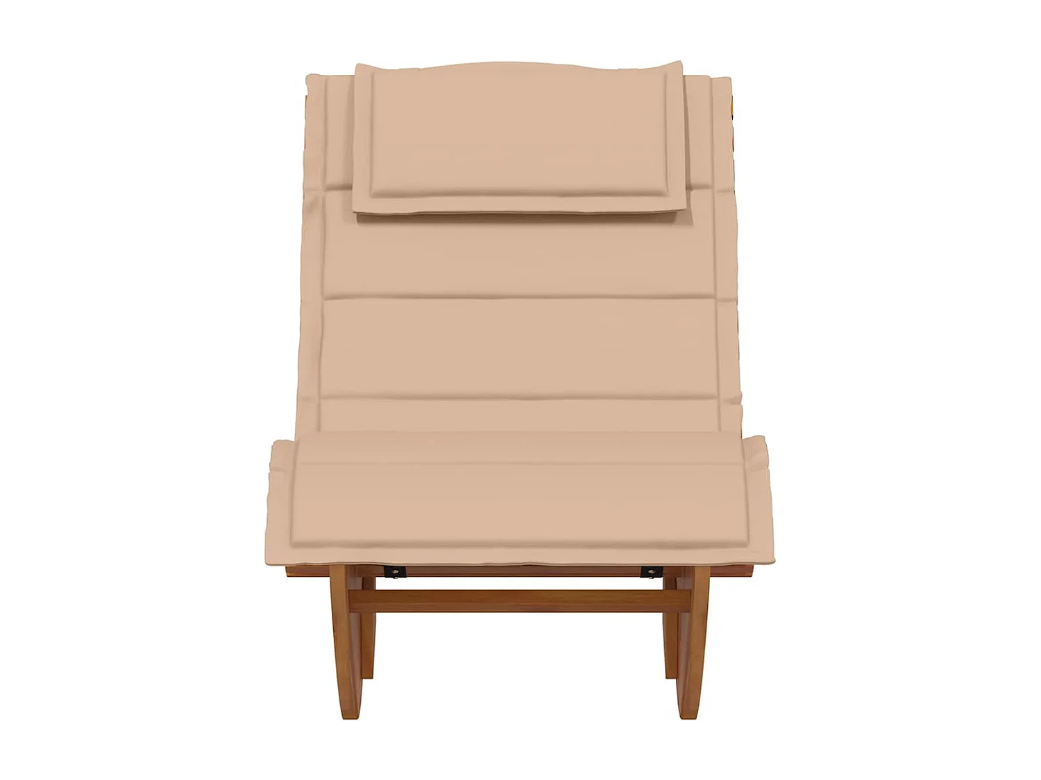 Espreguiçadeira de balanço com almofada em madeira maciça de acácia