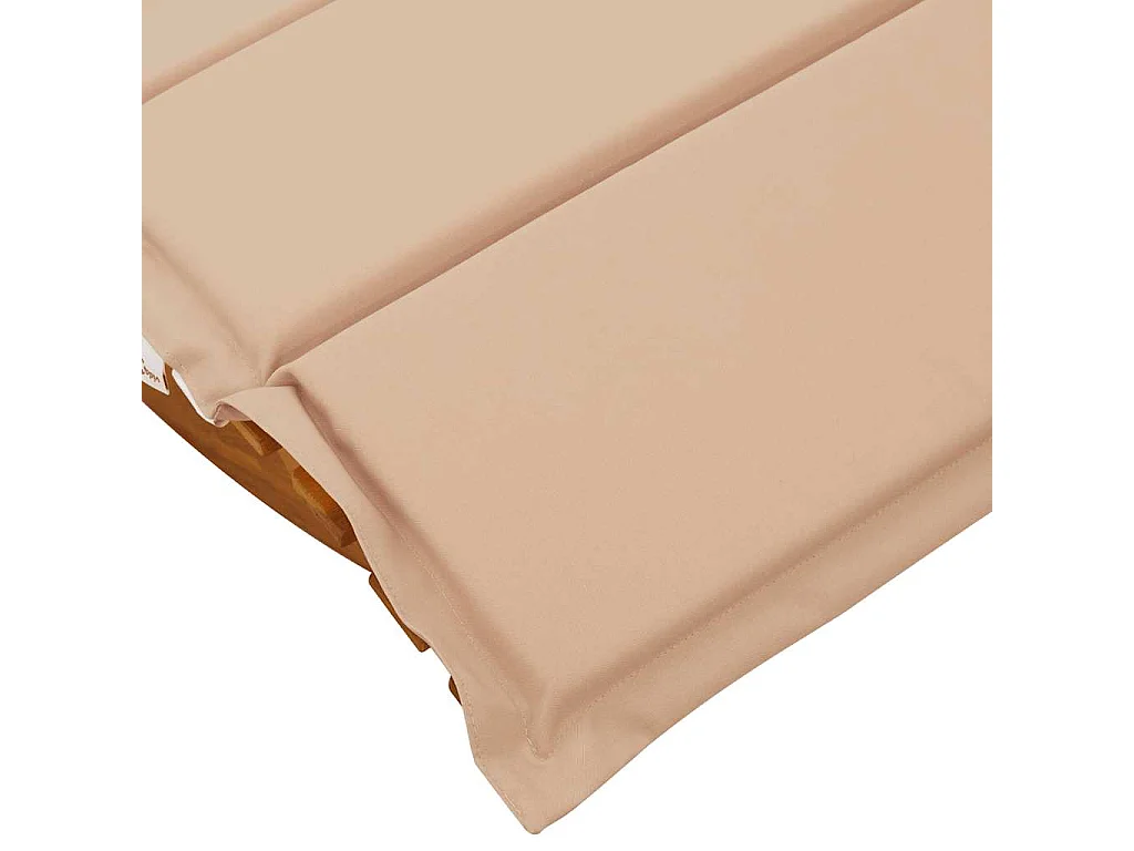 Espreguiçadeira de balanço com almofada em madeira maciça de acácia