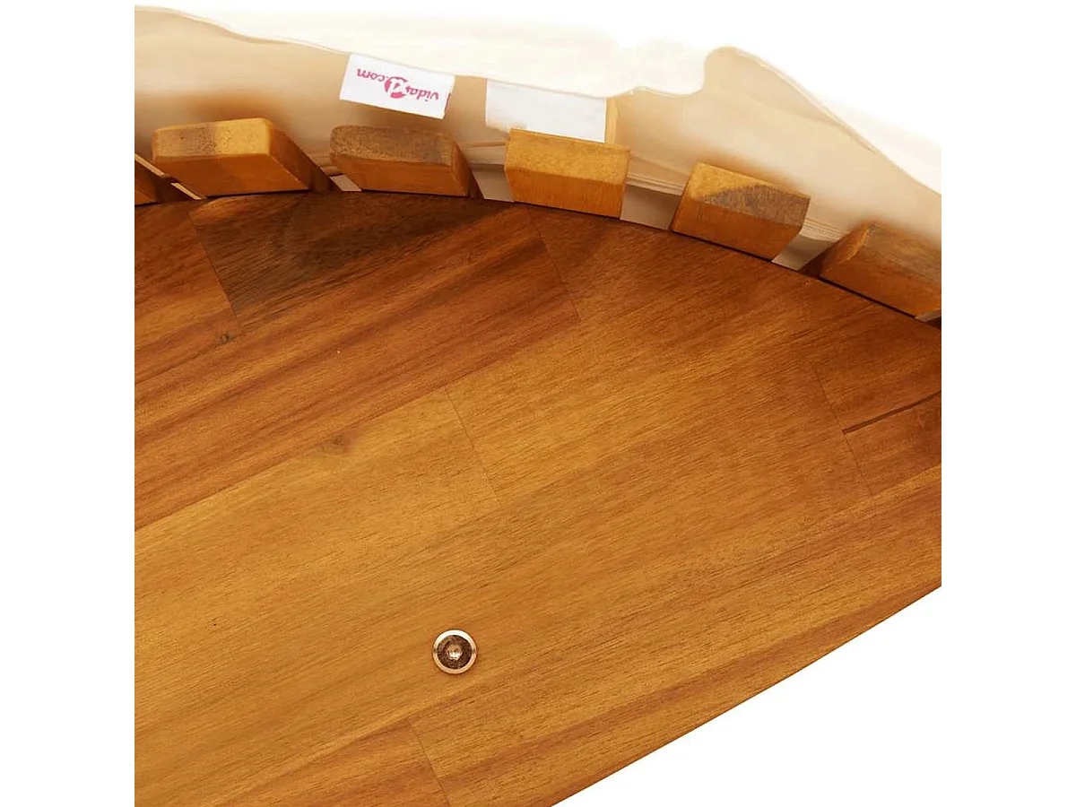 Tumbona mecedora Mazaneda madera de acacia crema 74x154x60 cm