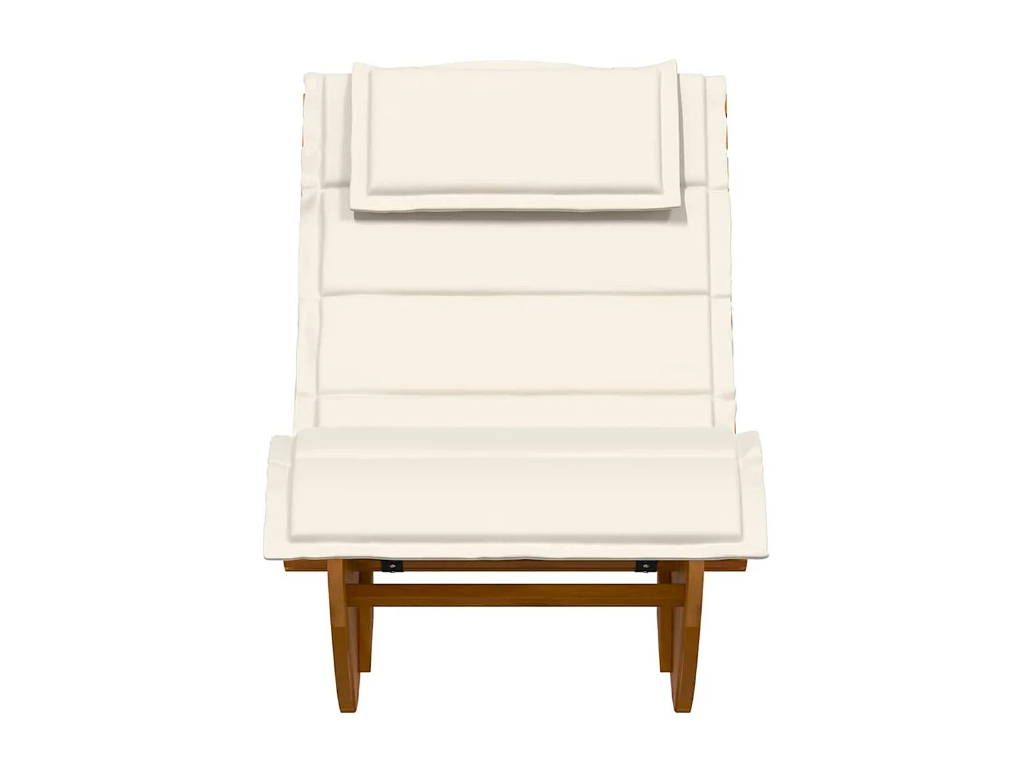 Tumbona mecedora Mazaneda madera de acacia crema 74x154x60 cm