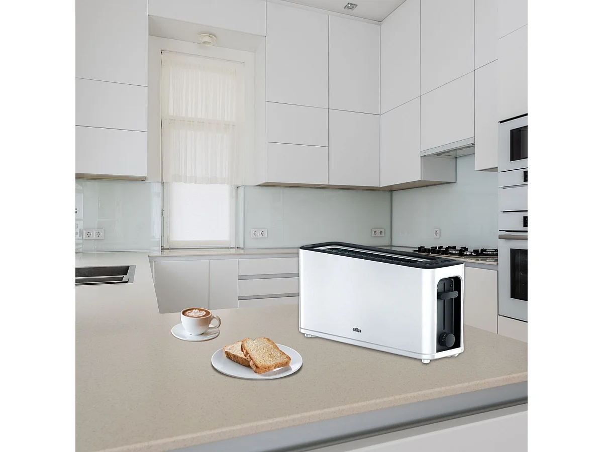 Tostador Braun HT3100WH 1000W ranura ancha blanco