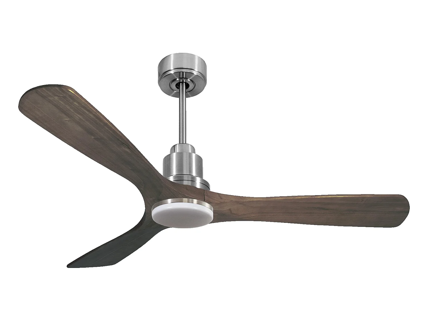 Ventilateur de plafond Réversible  Thermostat Dimmable Wifi Moteur à courant continu Toits en pente Télécommande Lumière à trois tons Hypersilence Mémoire