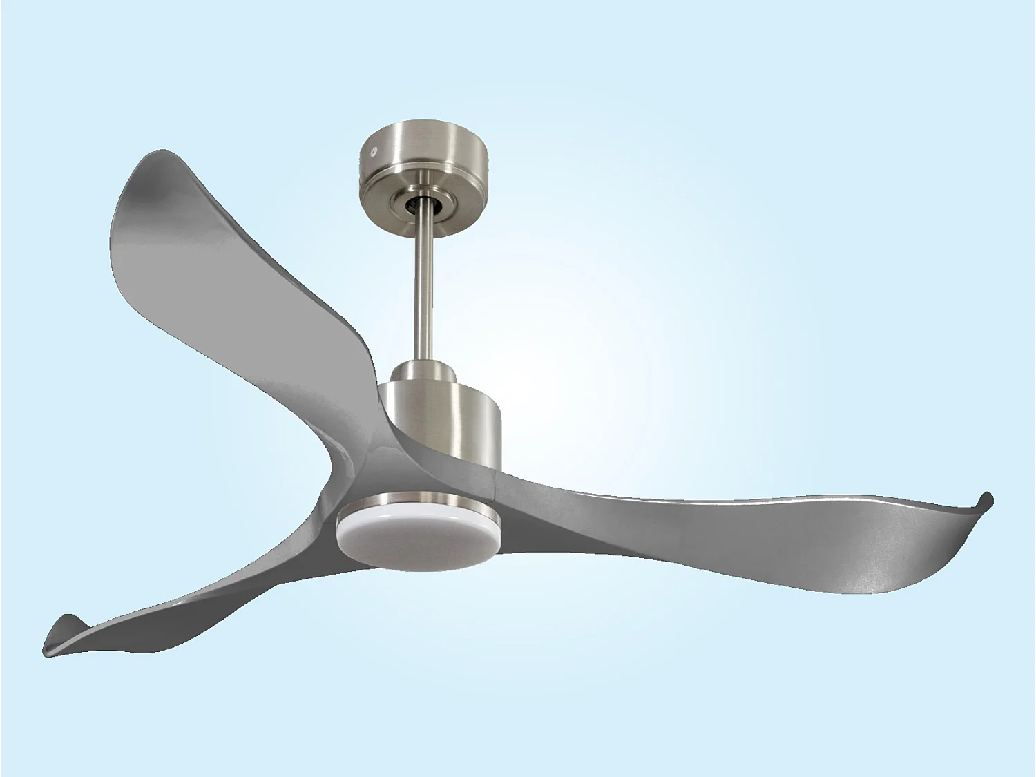 Ventilateur de plafond Réversible  Thermostat Dimmable Wifi Moteur à courant continu Toits en pente Télécommande Lumière à trois tons Mémoire