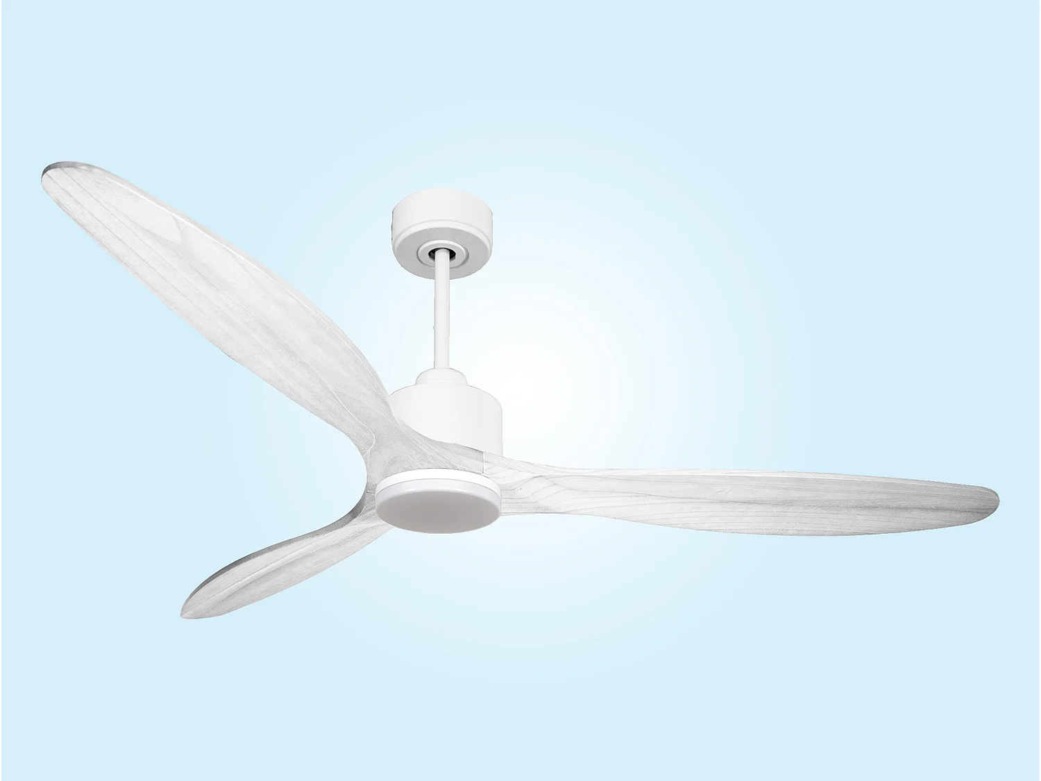 Ventilateur de plafond Réversible  Thermostat Dimmable Wifi Moteur à courant continu Toits en pente Télécommande Lumière à trois tons Hypersilence Mémoire