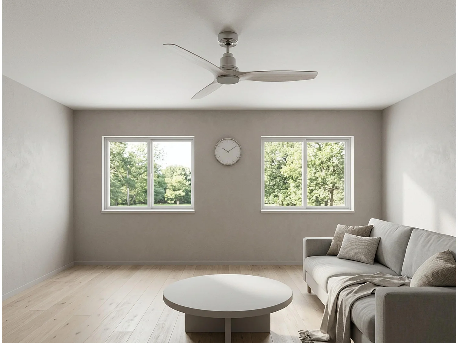 Ventilateur de plafond Réversible  Thermostat Wifi Moteur à courant continu Toits en pente Télécommande Hypersilence Mémoire Shopify Vendible (AUTOMATIQUE)