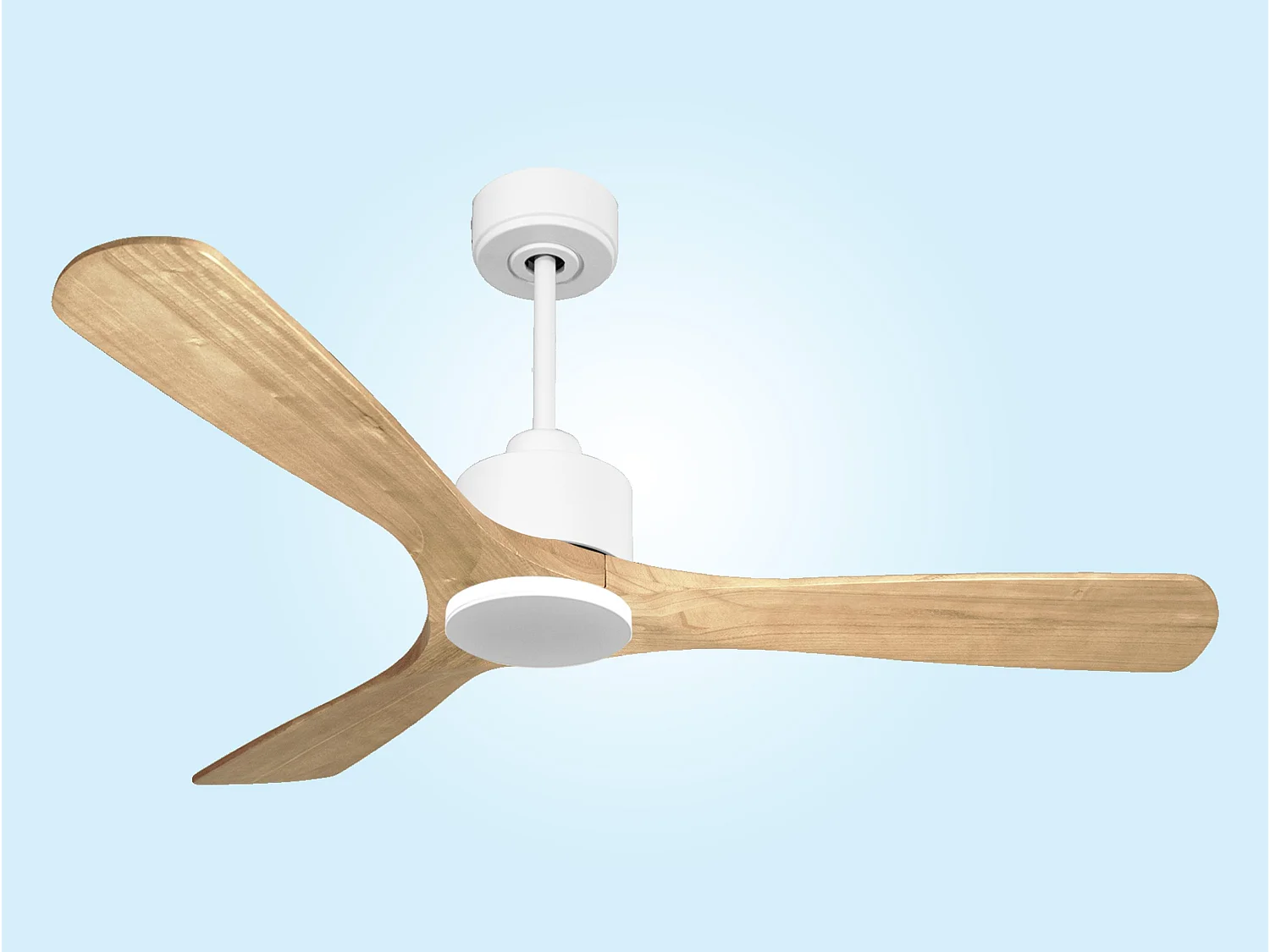 Ventilateur de plafond Réversible  Thermostat Wifi Moteur à courant continu Toits en pente Télécommande Hypersilence Mémoire