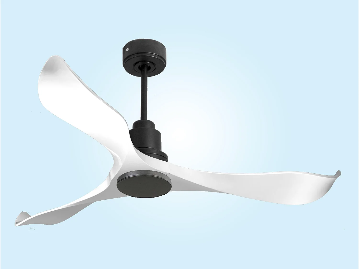 Ventilateur de plafond Réversible  Thermostat Wifi Moteur à courant continu Toits en pente Télécommande Adaptateur 2/3 Lames Hypersilence Mémoire