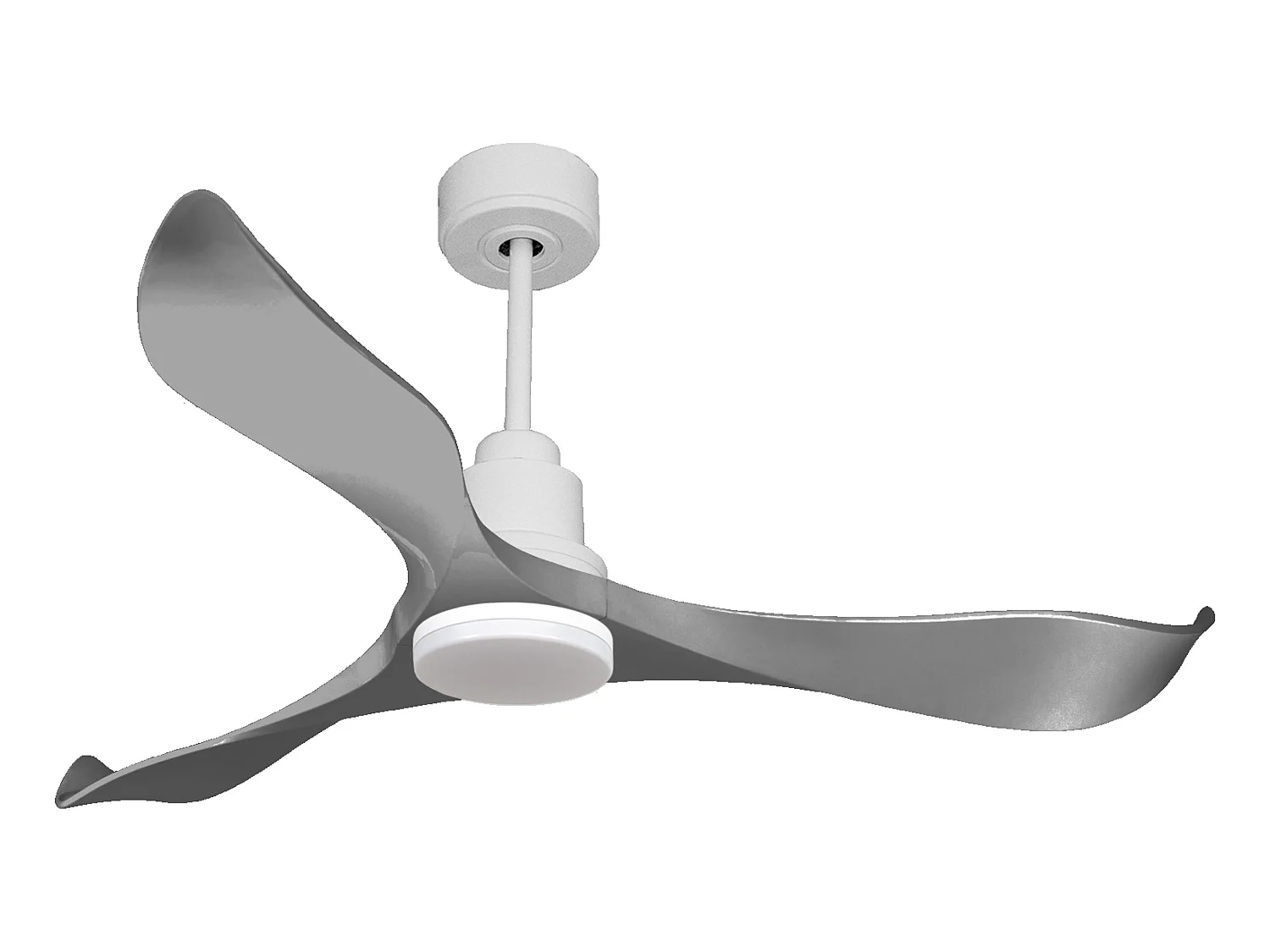 Ventilateur de plafond Réversible  Thermostat Dimmable Wifi Moteur à courant continu Toits en pente Télécommande Lumière à trois tons Mémoire