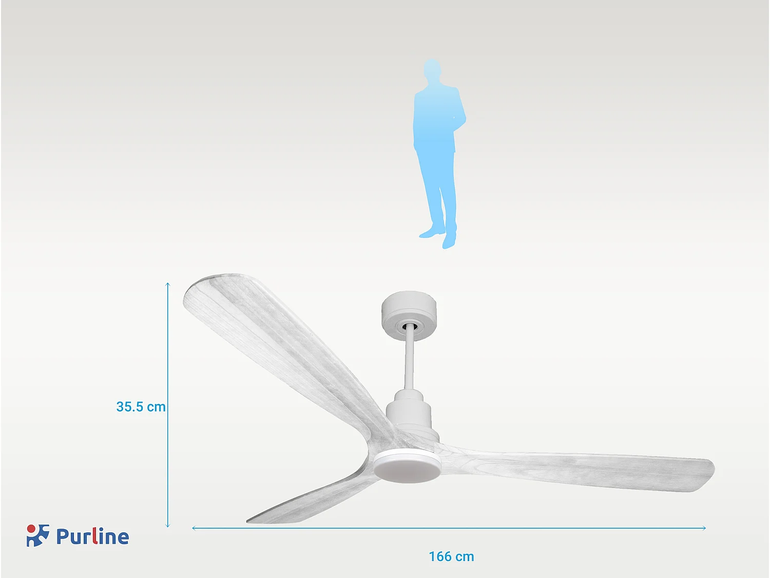 Ventilateur de plafond Réversible  Thermostat Dimmable Wifi Moteur à courant continu Toits en pente Télécommande Lumière à trois tons Hypersilence Mémoire