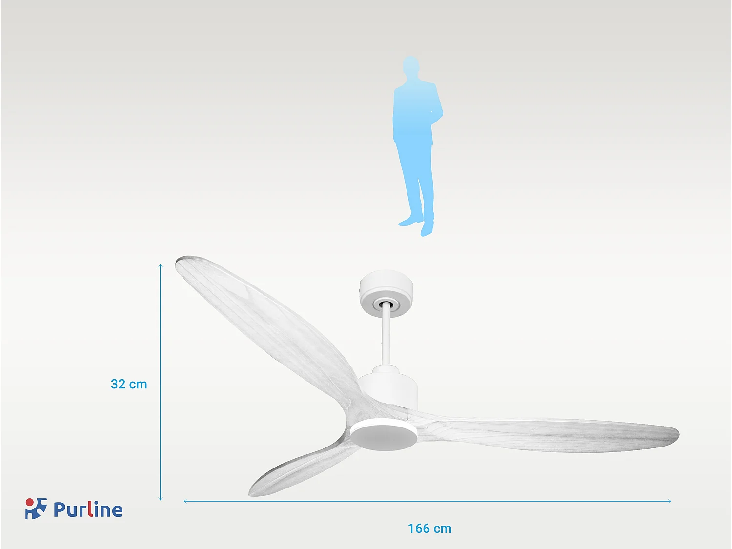 Ventilateur de plafond Réversible  Thermostat Wifi Moteur à courant continu Toits en pente Télécommande Hypersilence Mémoire Shopify Vendible (AUTOMATIQUE)