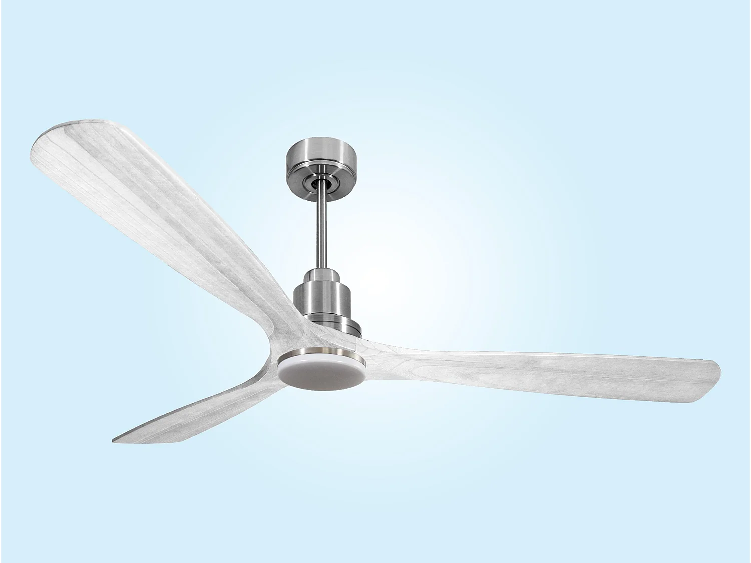 Ventilateur de plafond Réversible  Thermostat Dimmable Wifi Moteur à courant continu Toits en pente Télécommande Lumière à trois tons Hypersilence Mémoire