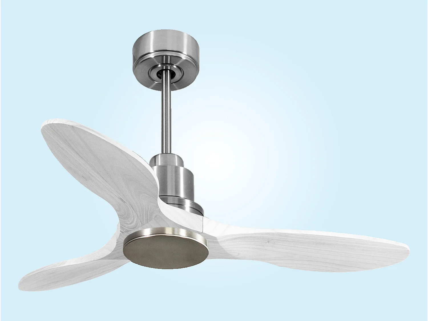 Ventilateur de plafond Réversible  Thermostat Wifi Moteur à courant continu Toits en pente Télécommande Hypersilence Mémoire Shopify Vendible (AUTOMATIQUE)