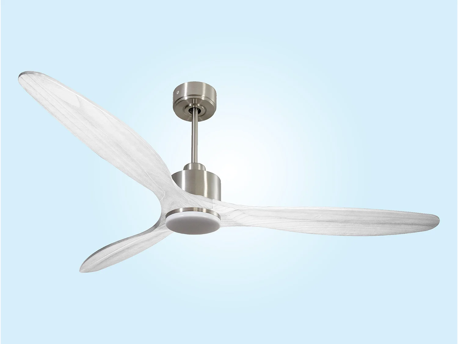 Ventilateur de plafond Réversible  Thermostat Dimmable Wifi Moteur à courant continu Toits en pente Télécommande Lumière à trois tons Hypersilence Mémoire