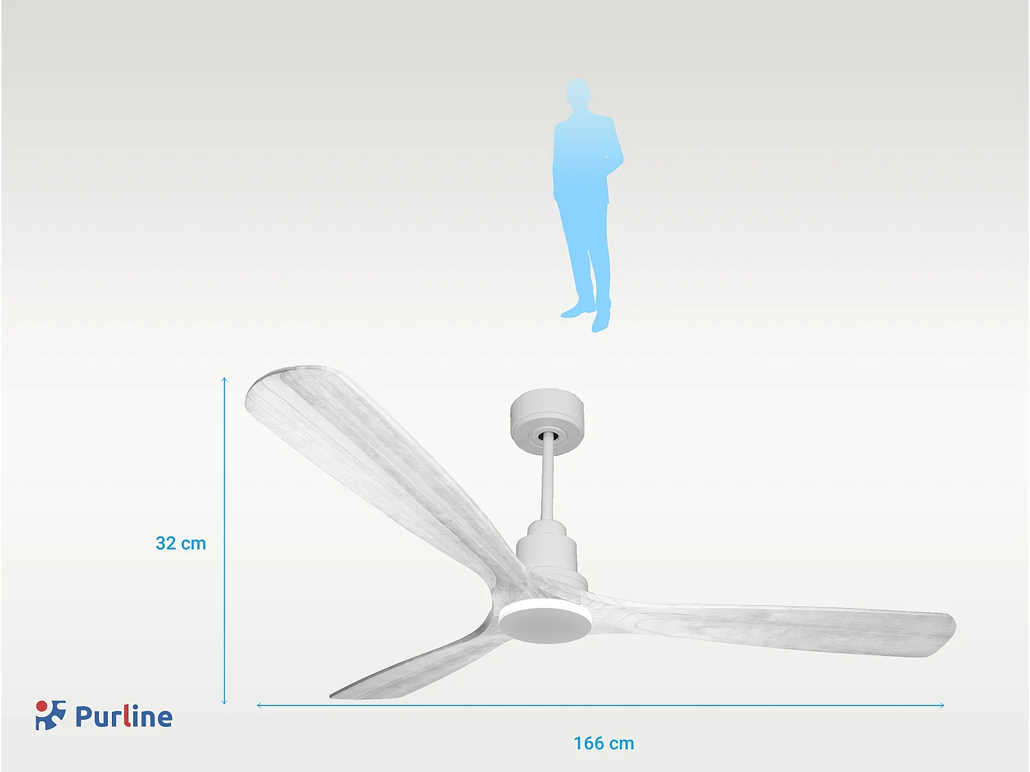Ventilateur de plafond Réversible  Thermostat Wifi Moteur à courant continu Toits en pente Télécommande Hypersilence Mémoire Shopify Vendible (AUTOMATIQUE)