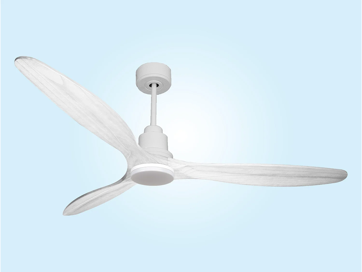 Ventilateur de plafond Réversible  Thermostat Dimmable Wifi Moteur à courant continu Toits en pente Télécommande Lumière à trois tons Hypersilence Mémoire