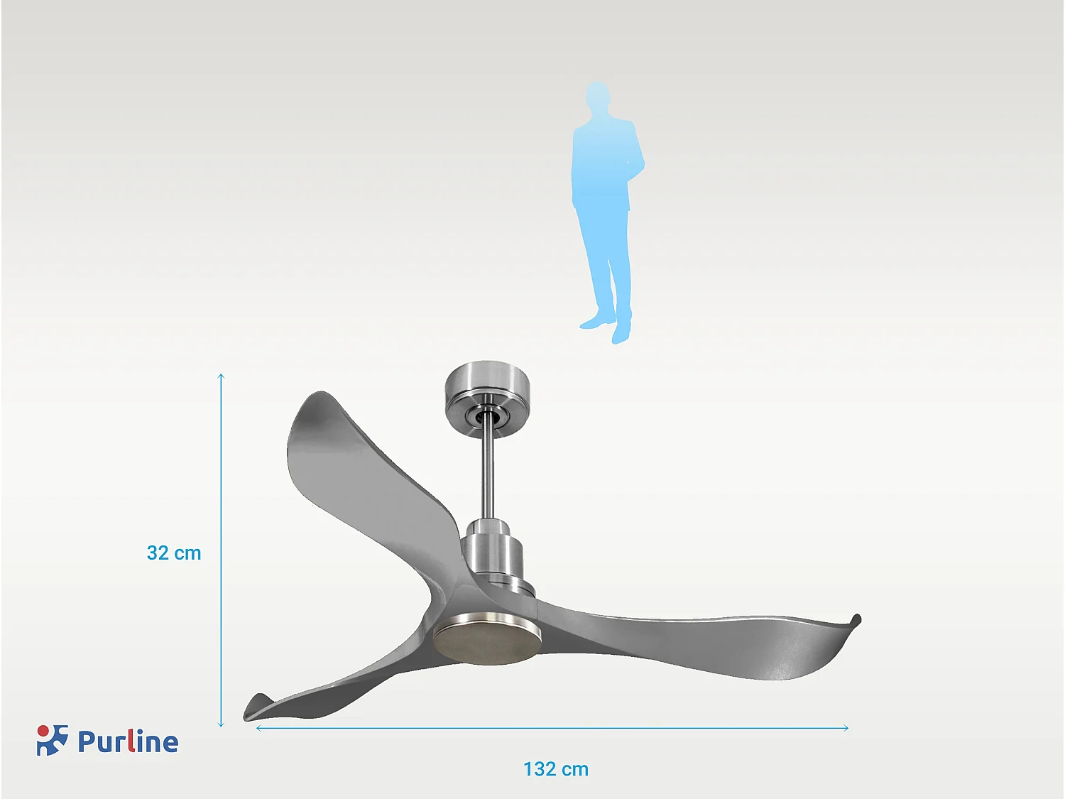 Ventilador de techo Modo Invierno/Verano Termostato Wifi Motor DC Techos Inclinados Mando a Distancia Hypersilence (Memoria O)