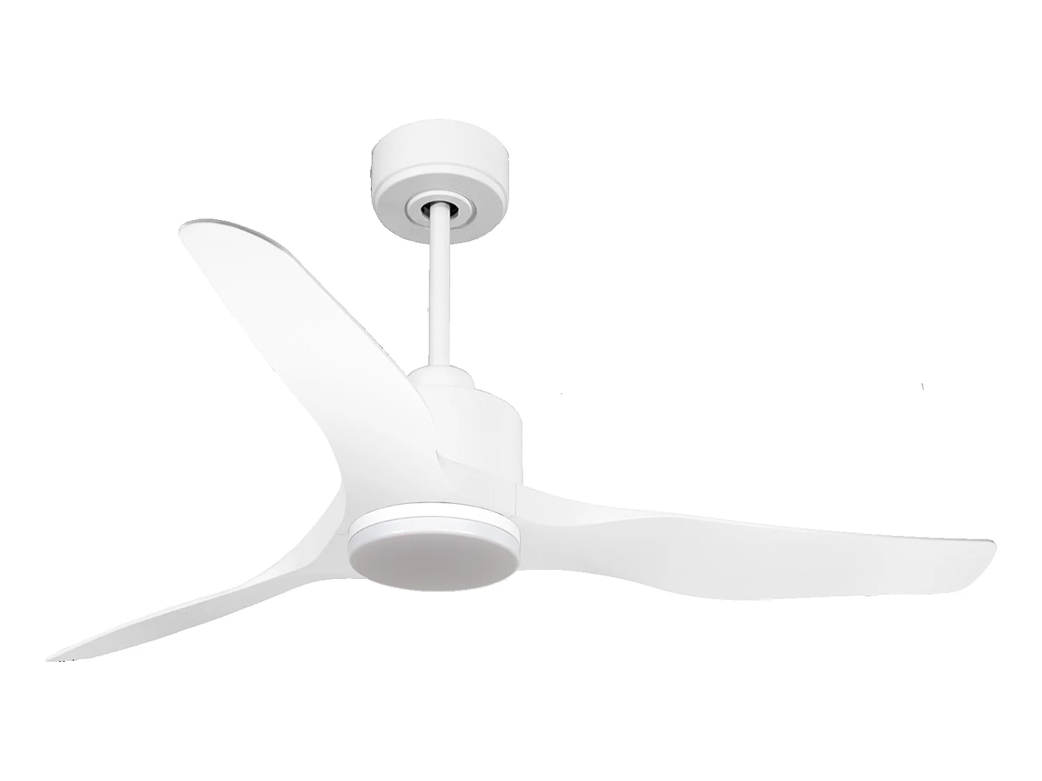 Ventilateur de plafond Réversible  Thermostat Dimmable Wifi Moteur à courant continu Toits en pente Télécommande Lumière à trois tons Adaptateur 2/3 Lames