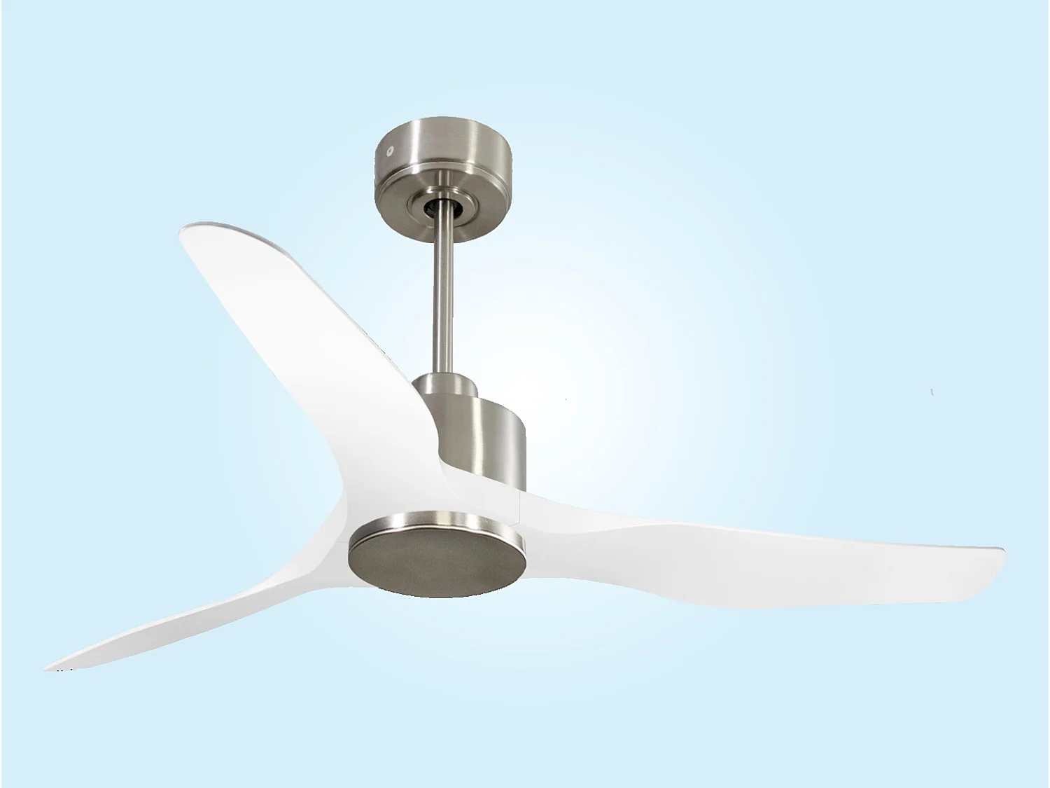Ventilateur de plafond Réversible  Thermostat Wifi Moteur à courant continu Toits en pente Télécommande Adaptateur 2/3 Lames Hypersilence Mémoire