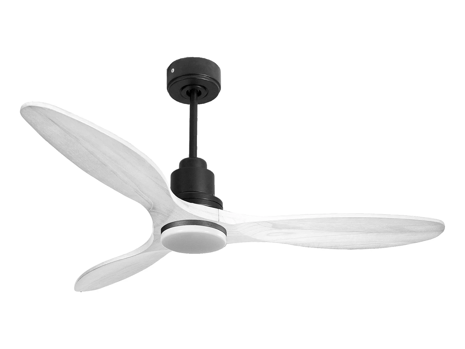 Ventilateur de plafond Réversible  Thermostat Dimmable Wifi Moteur à courant continu Toits en pente Télécommande Lumière à trois tons Hypersilence Mémoire