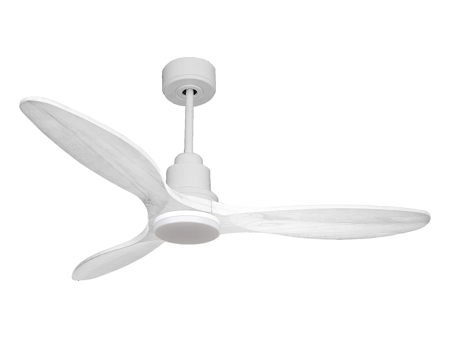 Ventilateur de plafond Réversible  Thermostat Dimmable Wifi Moteur à courant continu Toits en pente Télécommande Lumière à trois tons Hypersilence Mémoire