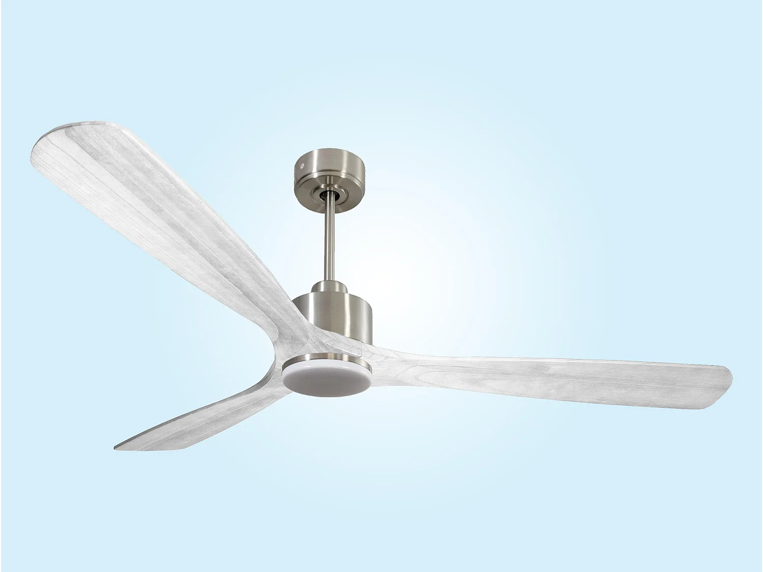 Ventilateur de plafond Réversible  Thermostat Dimmable Wifi Moteur à courant continu Toits en pente Télécommande Lumière à trois tons Hypersilence Mémoire