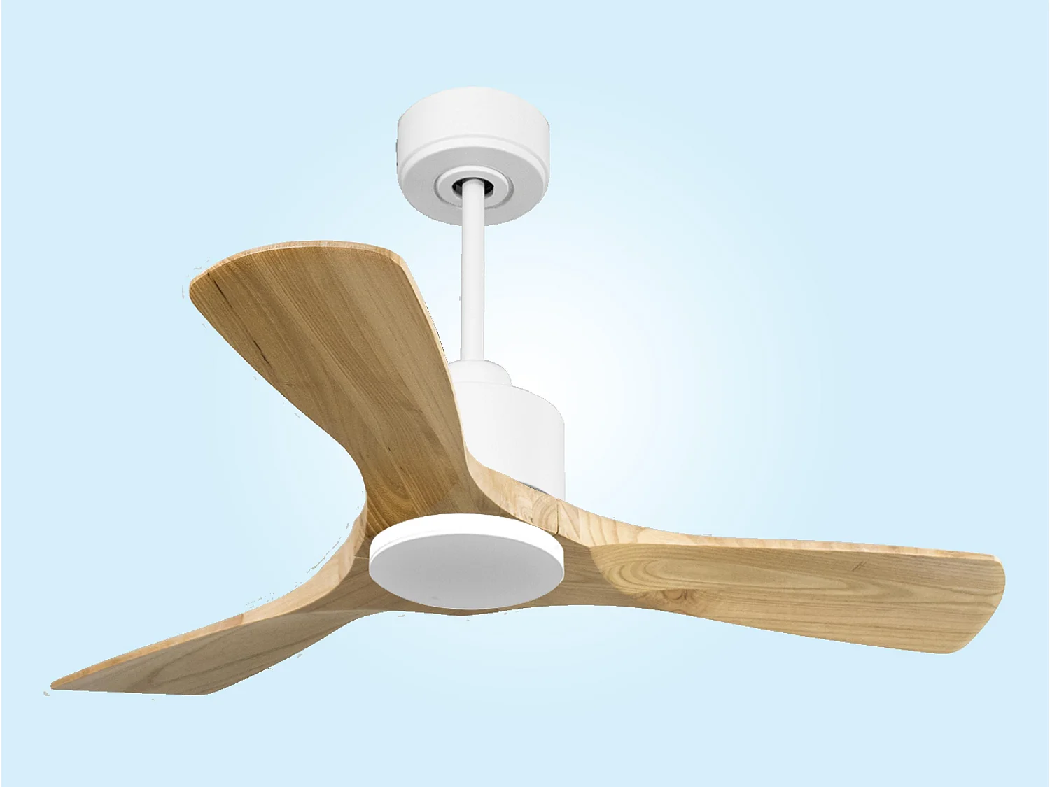Ventilateur de plafond Réversible  Thermostat Wifi Moteur à courant continu Toits en pente Télécommande Hypersilence Mémoire