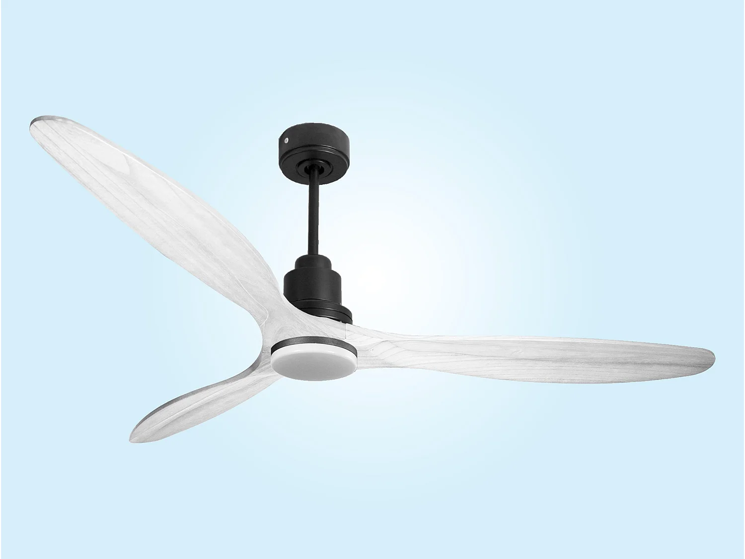 Ventilateur de plafond Réversible  Thermostat Dimmable Wifi Moteur à courant continu Toits en pente Télécommande Lumière à trois tons Hypersilence Mémoire