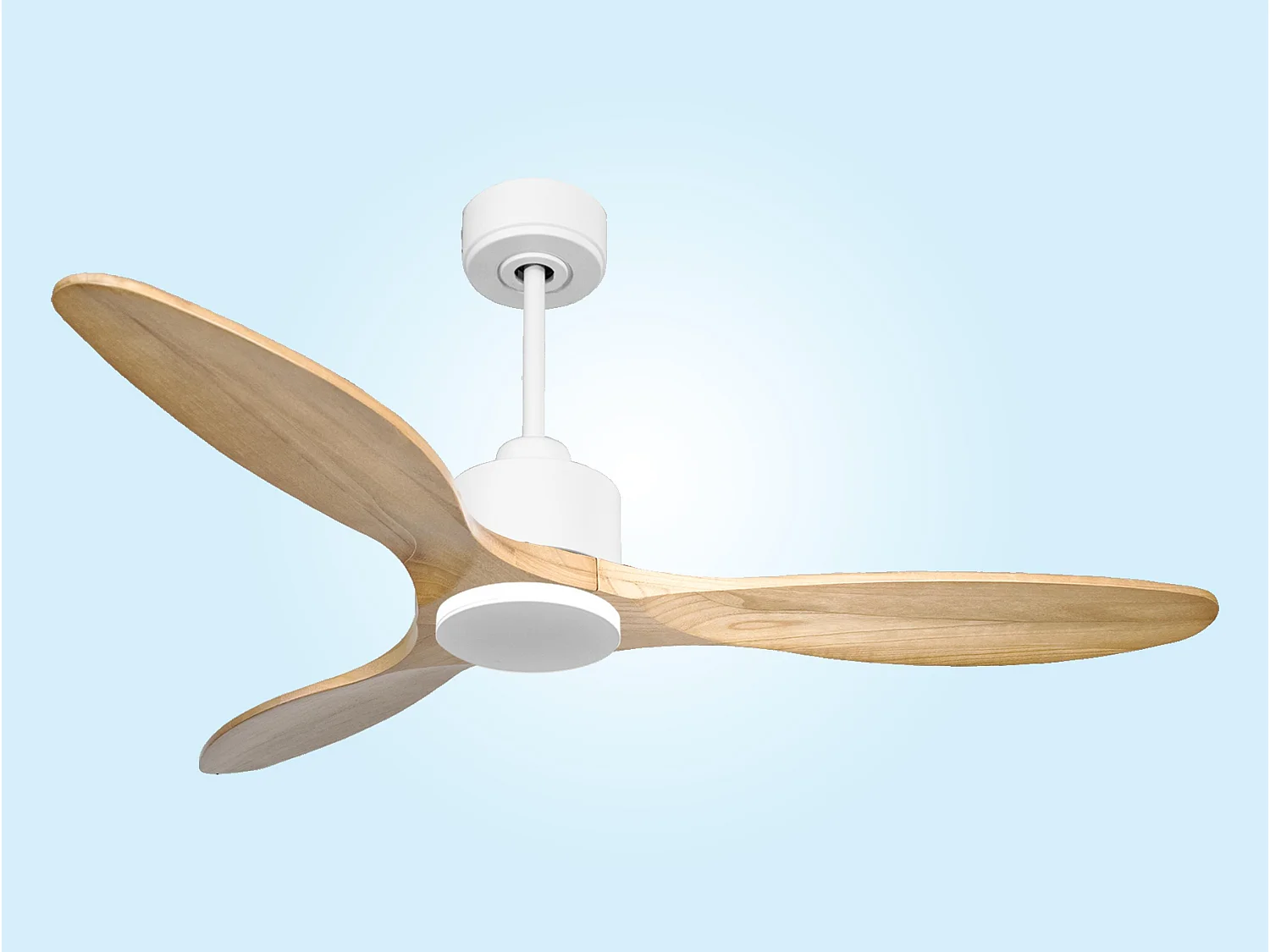 Ventilateur de plafond Réversible  Thermostat Wifi Moteur à courant continu Toits en pente Télécommande Hypersilence Mémoire