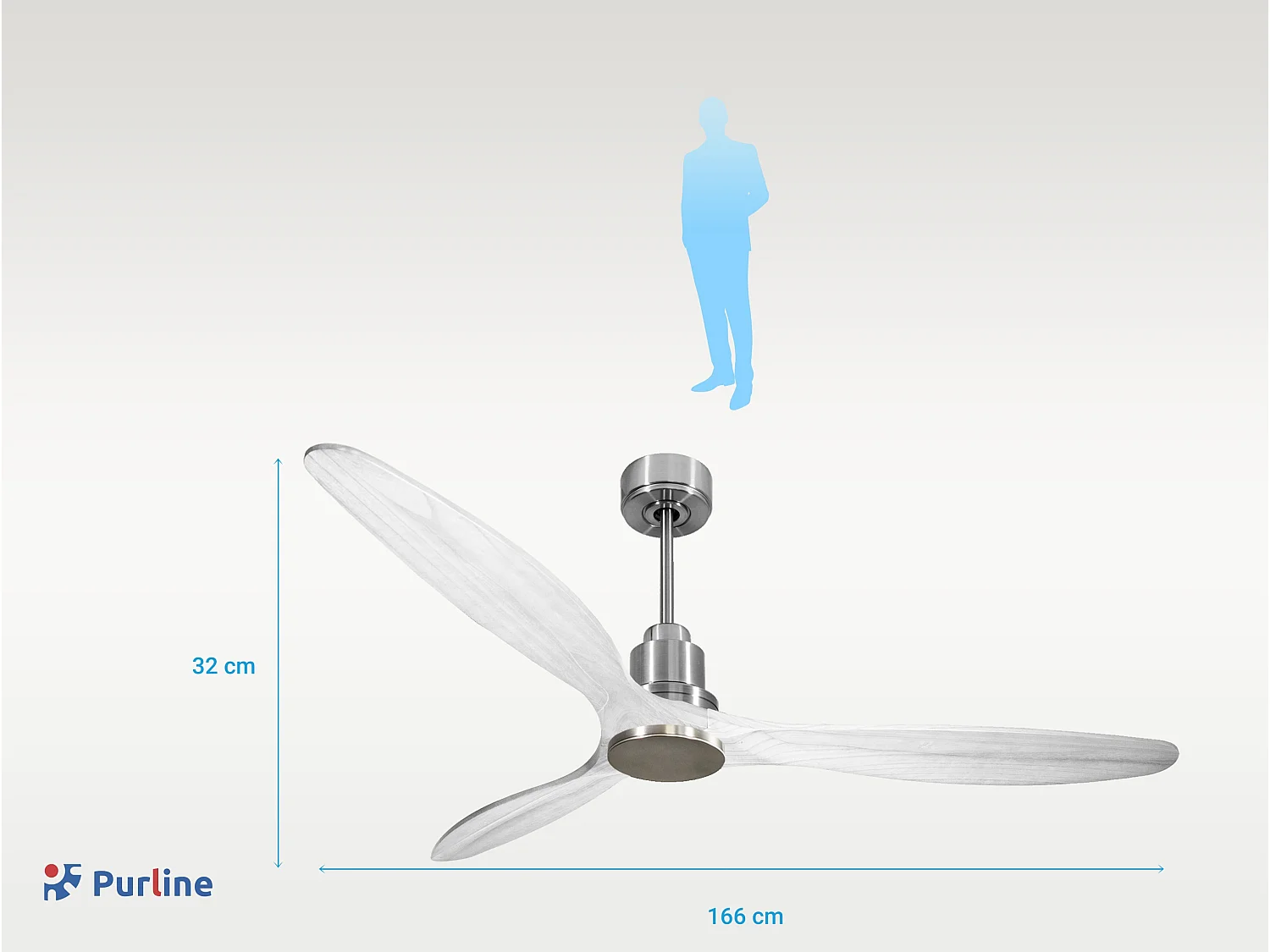 Ventilateur de plafond Réversible  Thermostat Wifi Moteur à courant continu Toits en pente Télécommande Hypersilence Mémoire Shopify Vendible (AUTOMATIQUE)